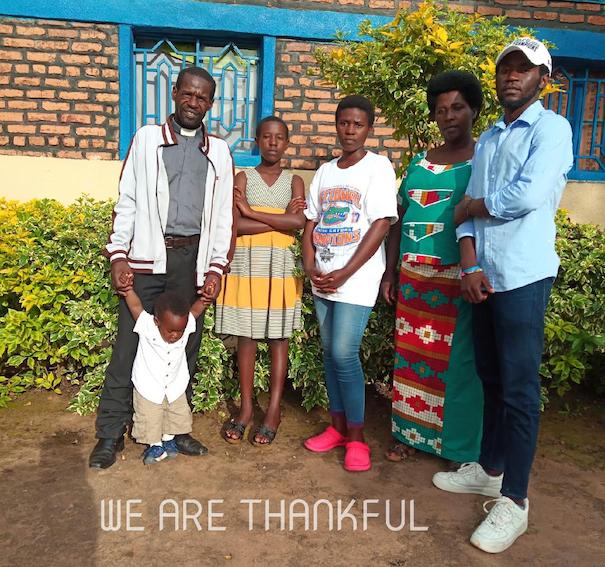 Rwanda - Revd Servilien and his family