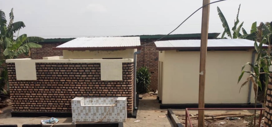 Newly built toilet block to comply with building regs.