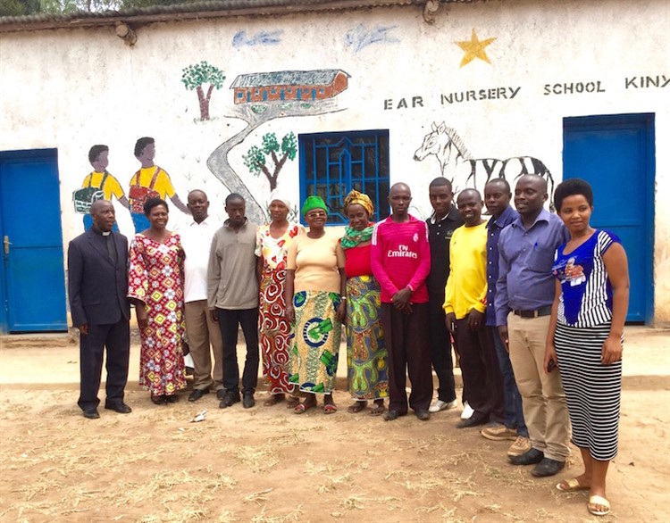 Kinyinya parish, Gasabo diocese - leadership team with Pastor Emmanuel and his wife Julienne